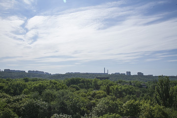 Облака, лес, природа, небо.