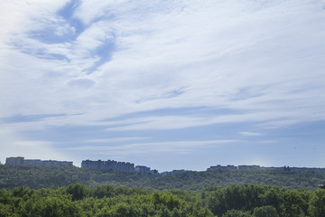 Облака, лес, природа, небо.