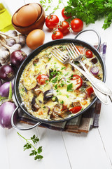 Omelet with vegetables
