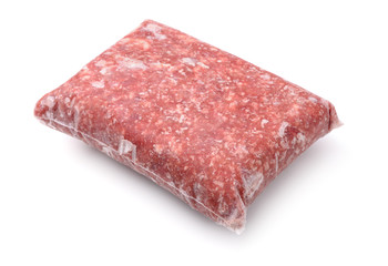 Pack of frozen ground meat