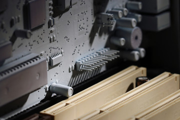 Microelectronics computer chip background