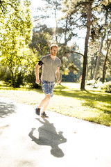 Fototapeta premium Young man running outdoor