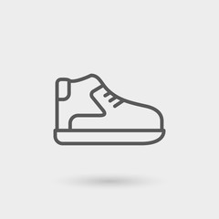 shoe thin line icon