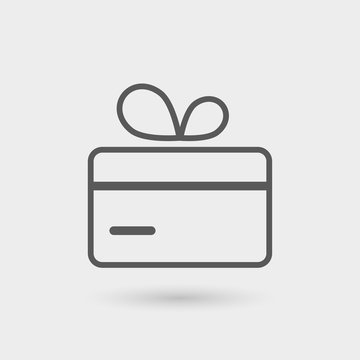 Giftcard Thin Line Icon