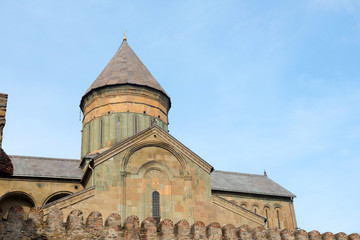 Fototapeta na wymiar Svetitskhoveli Orthodox Cathedral in Mtskheta - the old capital of Georgia
