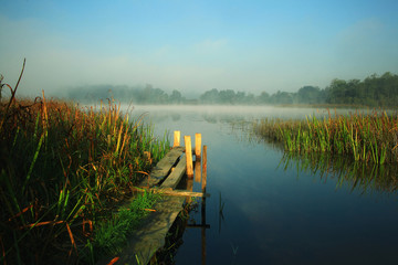 autumn landscape lake shore