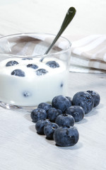 yogourt with blueberries