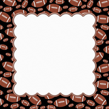 Brown and Black Football Frame Background