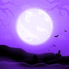 Vector Illustration of a Happy Halloween Party Background Design