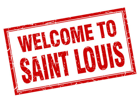 Saint Louis red square grunge welcome isolated stamp