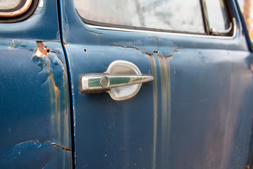 Door handle of old car