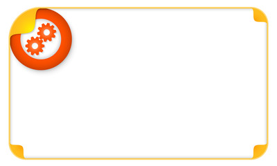 Color frame for your text and cogwheels