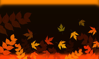 Falling autumn leaves