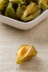 fresh physalis on table