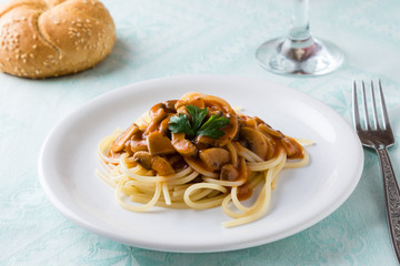 champignon mushroom spagetti