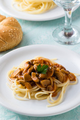 champignon mushroom spagetti