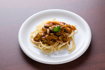 champignon mushroom spagetti