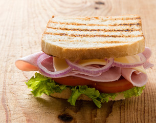 toast ham sandwich