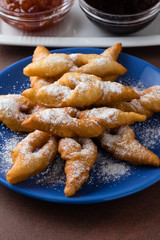 fried dough with jam