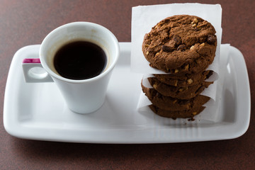 espresso and cookies