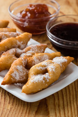 fried dough with jam