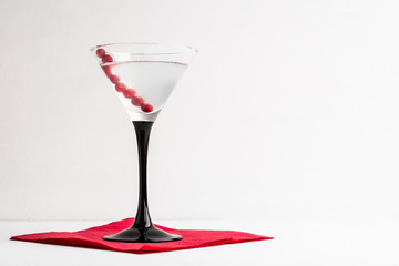 Vermouth cocktail in martini glass