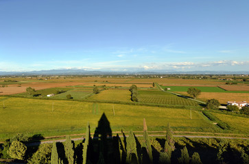 Aquileia - widok na okolicę z wieży dzwonów © jaworex