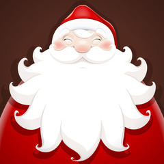 Santa Claus is smiling and wishes a Marry Christmas and Happy Ne