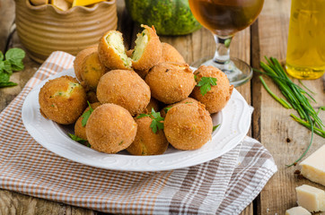 Homemade potato croquettes