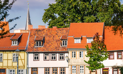 Obraz premium Alte deutsche Häuser in Quedlinburg