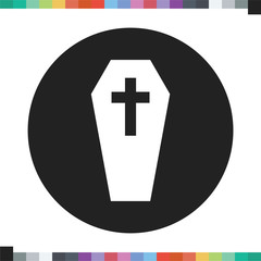 Obraz premium Coffin icon. Halloween icon.