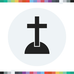 Gravestone icon. Halloween icon.