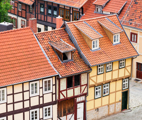 Fototapeta premium Alte deutsche Häuser in Quedlinburg