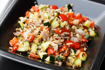 Cereal salad mix with vegetables