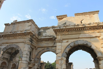 Obraz premium Library in Ephesus antique ruins of the ancient city in the province of Selcuk, Turkey