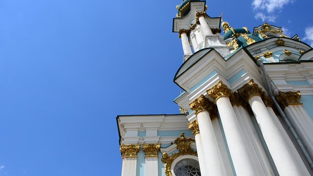 Church domes, Kiev, Ukraine. Andreevsky church.