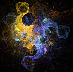 3d abstract fractal illustration background for creative design