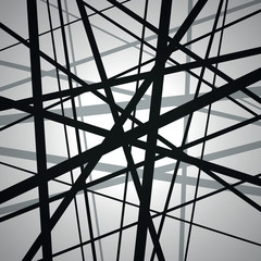 Vector lines, abstract background, black network, technology wallpaper