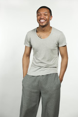 Fototapeta premium Black Male Workout Ready 