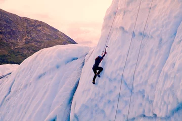 Rolgordijnen Ice Climbing © batman6794