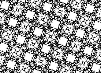 Чёрные и белые узоры. U
