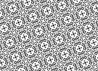 Чёрные и белые узоры. W
