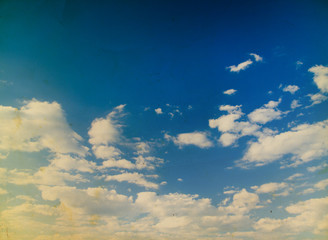 Vintage paper texture of retro sky