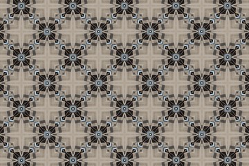 Светло-коричневый орнамент с элементами чёрного цвета. W
