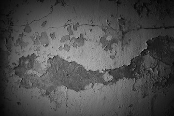 Damaged concrete wall