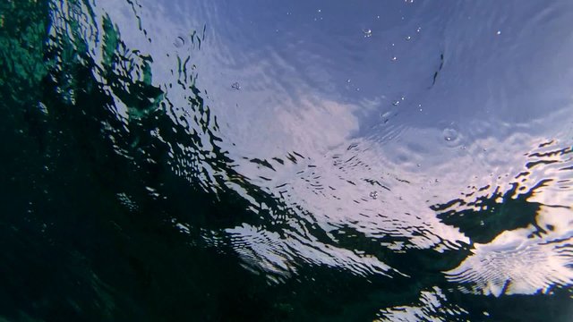 Wave under the surface of the water
