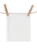 Hanging Notepad on White Background