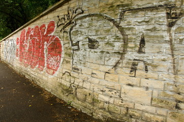 Graffiti in Petrin Hill Park, Mala Strana