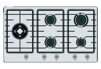 Gray-blue stove