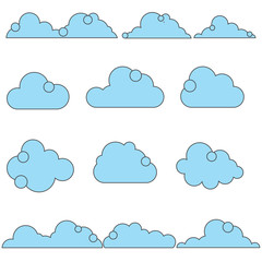cloud icon set